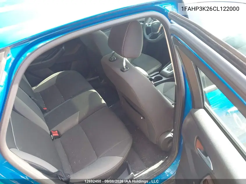 2012 FORD FOCUS VIN 1FAHP3K26CL122000 — фото 8