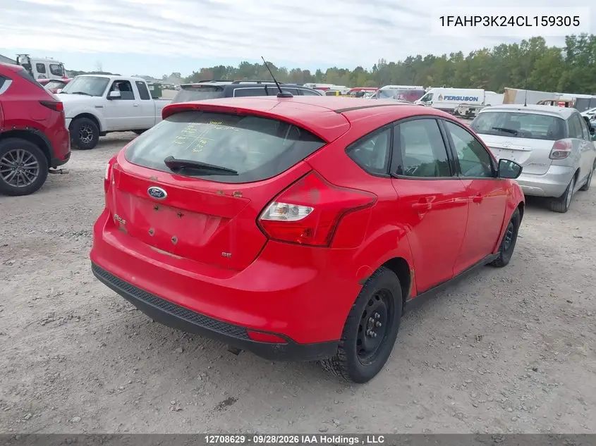 2012 FORD FOCUS VIN 1FAHP3K24CL159305 — фото 4