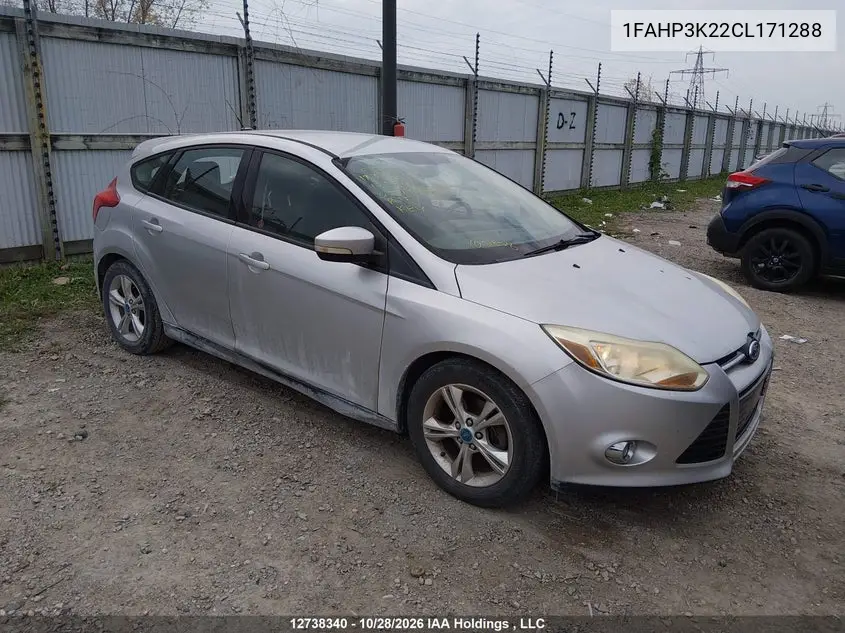 FORD FOCUS 2012, VIN 1FAHP3K22CL171288