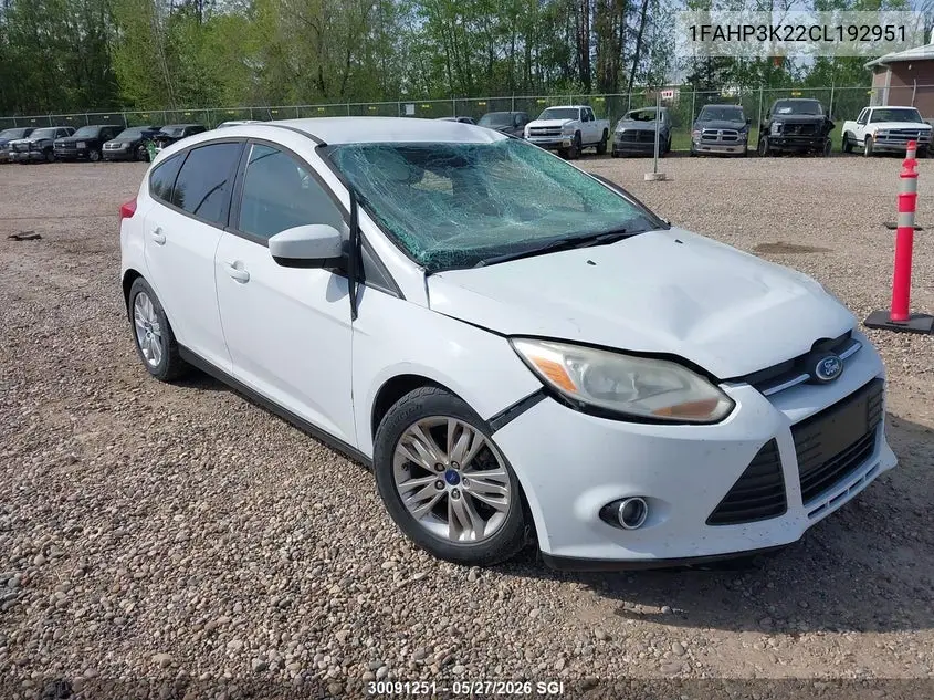 FORD FOCUS 2012, VIN 1FAHP3K22CL192951