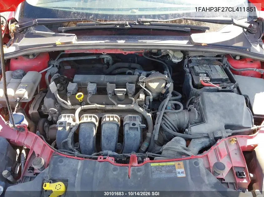 2012 FORD FOCUS VIN 1FAHP3F27CL411851 — фото 10