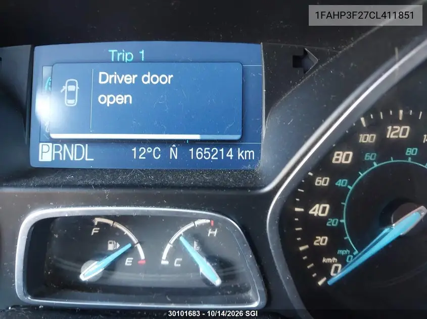 2012 FORD FOCUS VIN 1FAHP3F27CL411851 — фото 13