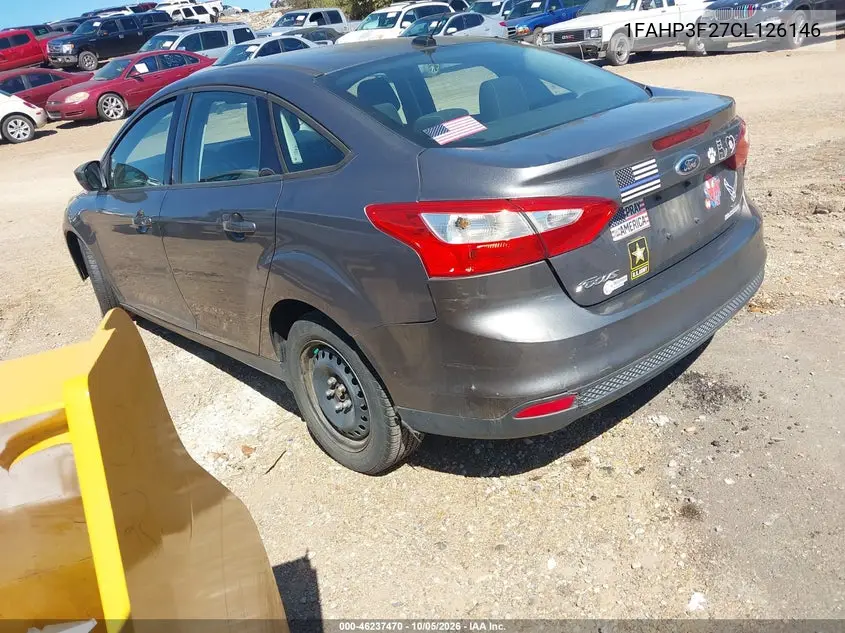 2012 FORD FOCUS VIN 1FAHP3F27CL126146 — фото 3