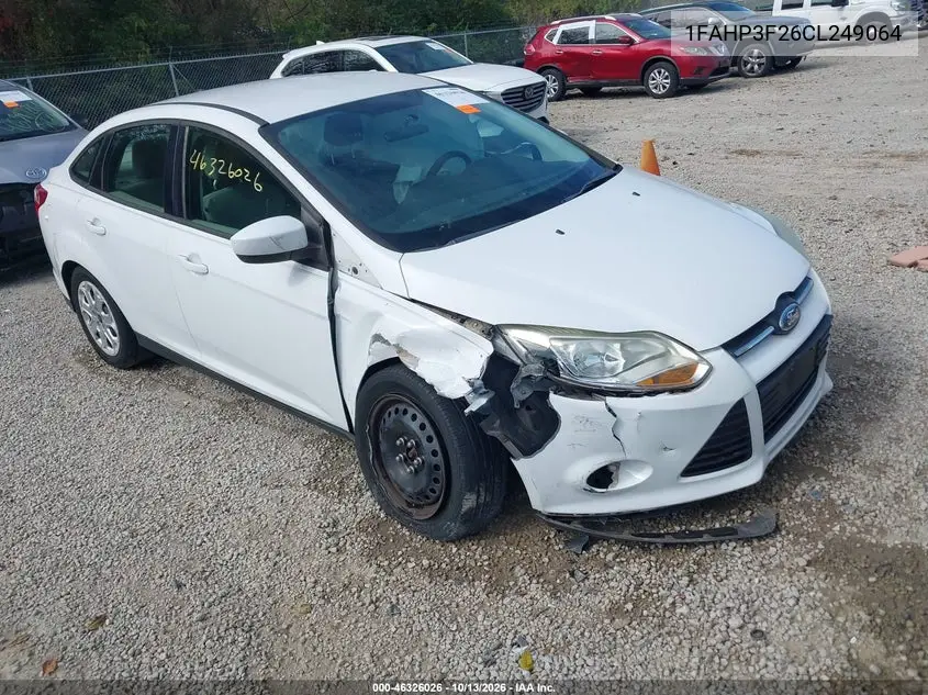 FORD FOCUS 2012, VIN 1FAHP3F26CL249064