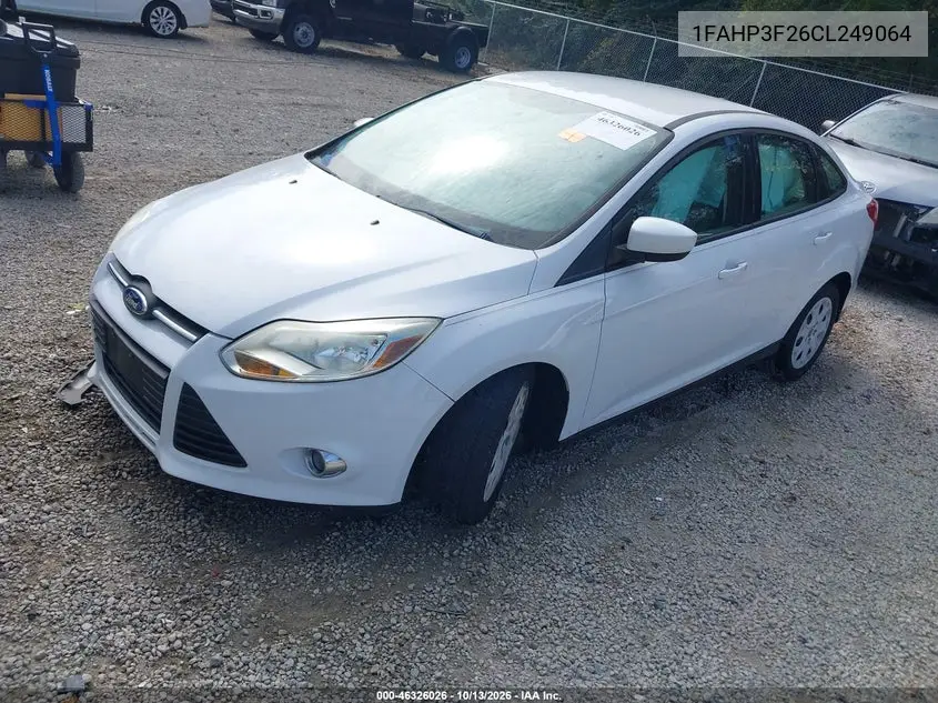 2012 FORD FOCUS VIN 1FAHP3F26CL249064 — фото 2
