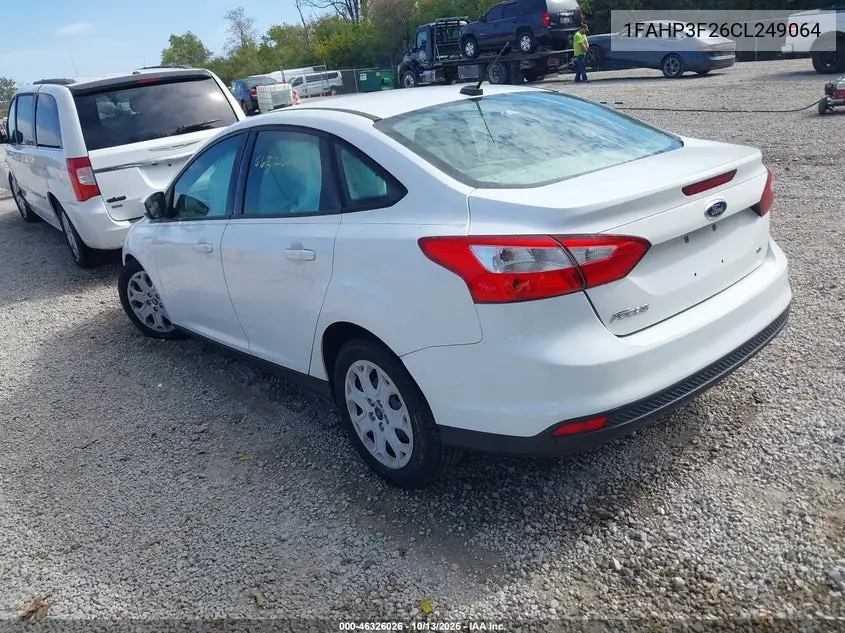 2012 FORD FOCUS VIN 1FAHP3F26CL249064 — фото 3