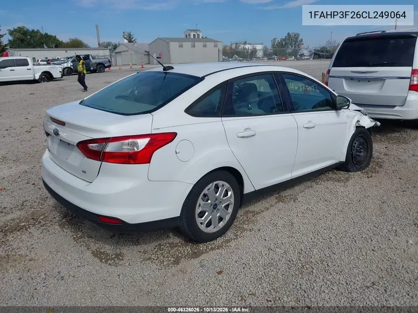 2012 FORD FOCUS VIN 1FAHP3F26CL249064 — фото 4