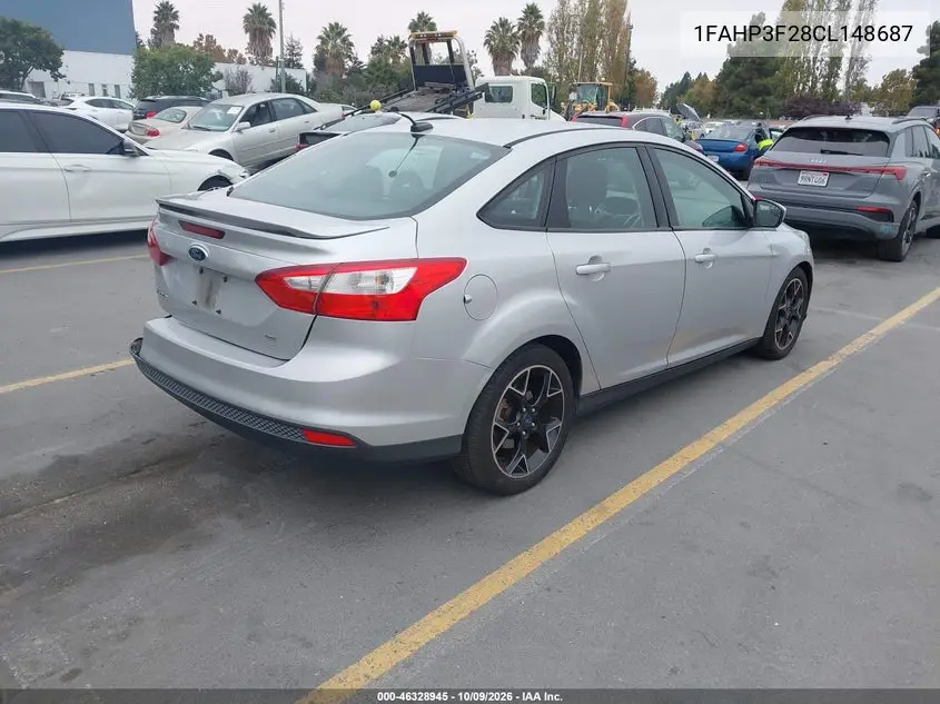 2012 FORD FOCUS VIN 1FAHP3F28CL148687 — фото 4