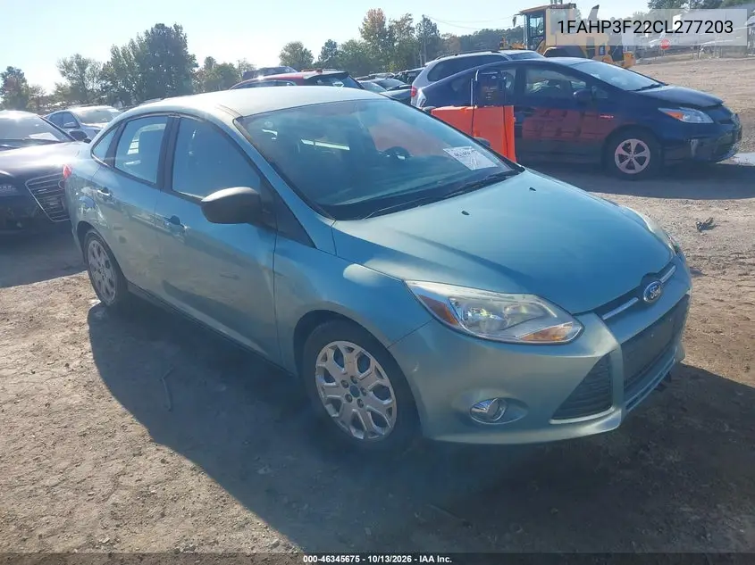 FORD FOCUS 2012, VIN 1FAHP3F22CL277203