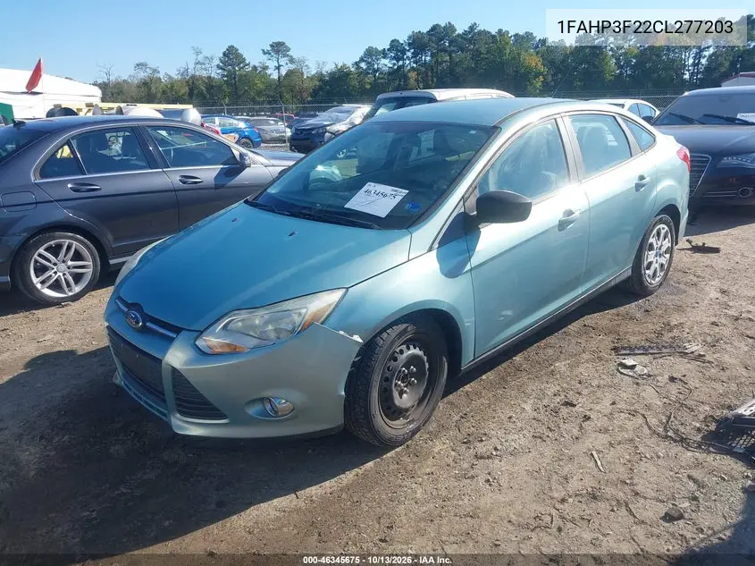2012 FORD FOCUS VIN 1FAHP3F22CL277203 — фото 2