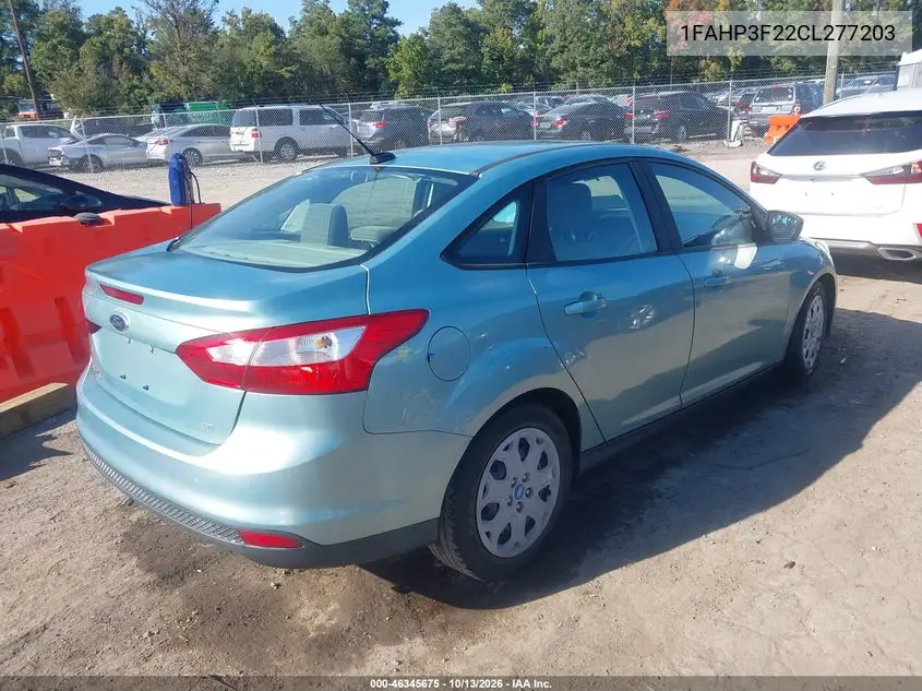 2012 FORD FOCUS VIN 1FAHP3F22CL277203 — фото 4