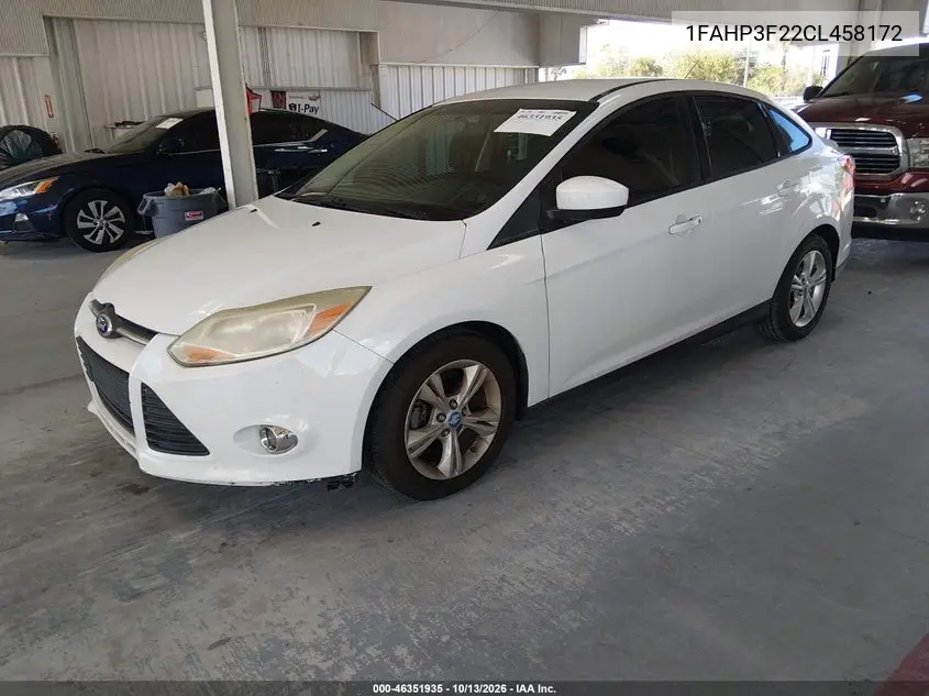 2012 FORD FOCUS VIN 1FAHP3F22CL458172 — фото 2