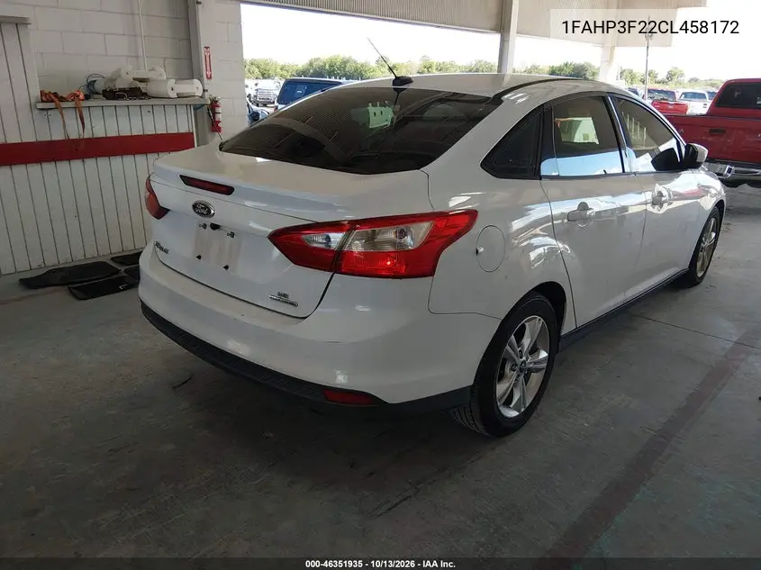 2012 FORD FOCUS VIN 1FAHP3F22CL458172 — фото 4