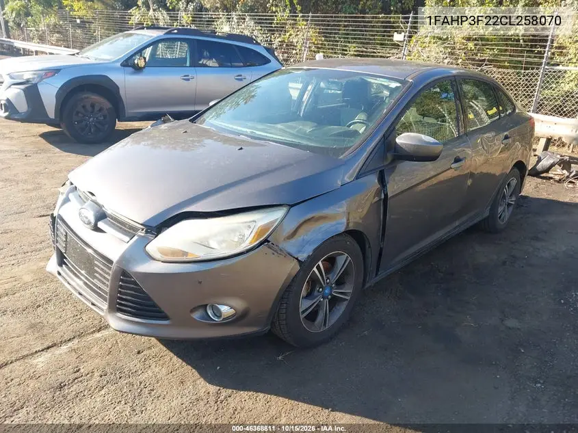 2012 FORD FOCUS VIN 1FAHP3F22CL258070 — фото 2