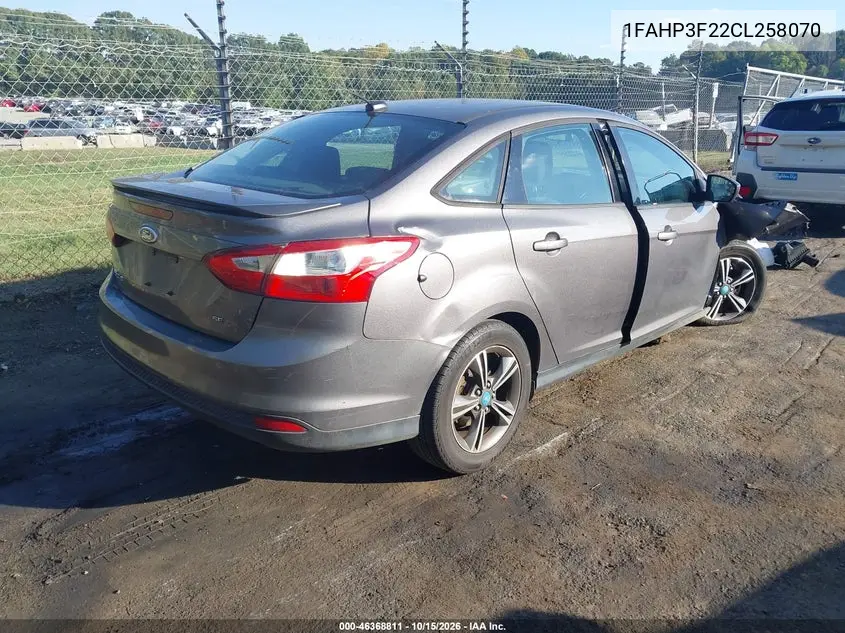 2012 FORD FOCUS VIN 1FAHP3F22CL258070 — фото 4