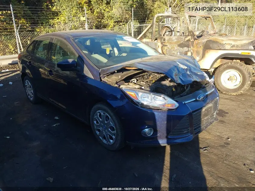 FORD FOCUS 2012, VIN 1FAHP3F29CL113608