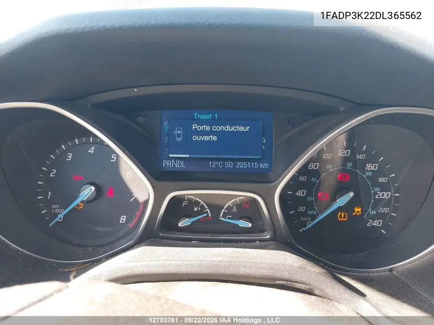 2013 FORD FOCUS VIN 1FADP3K22DL365562 — фото 7