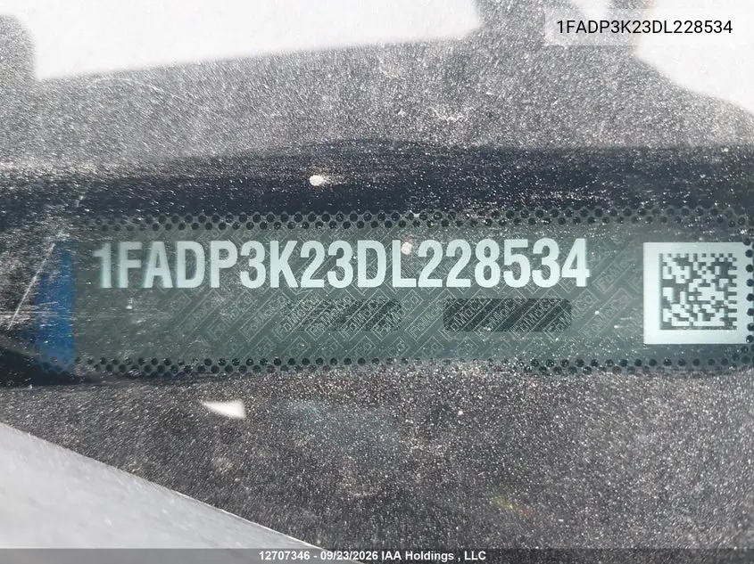 2013 FORD FOCUS VIN 1FADP3K23DL228534 — фото 20