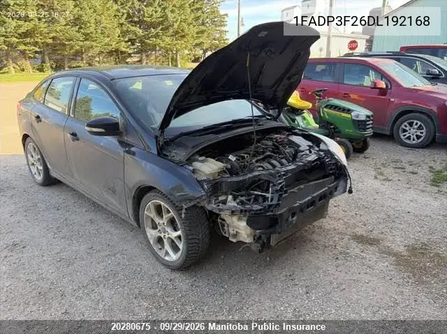 FORD FOCUS 2013, VIN 1FADP3F26DL192168