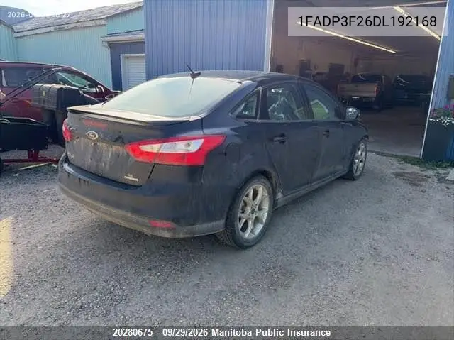 2013 FORD FOCUS VIN 1FADP3F26DL192168 — фото 4