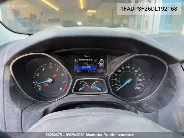 2013 FORD FOCUS VIN 1FADP3F26DL192168 — фото 7