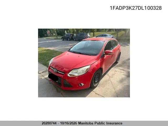 2013 FORD FOCUS VIN 1FADP3K27DL100328 — фото 2