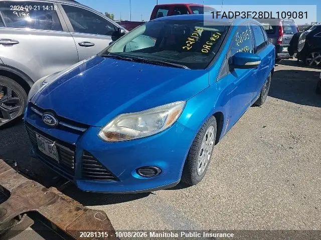 2013 FORD FOCUS VIN 1FADP3F28DL109081 — фото 2