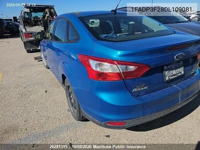 2013 FORD FOCUS VIN 1FADP3F28DL109081 — фото 3