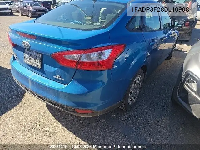 2013 FORD FOCUS VIN 1FADP3F28DL109081 — фото 4