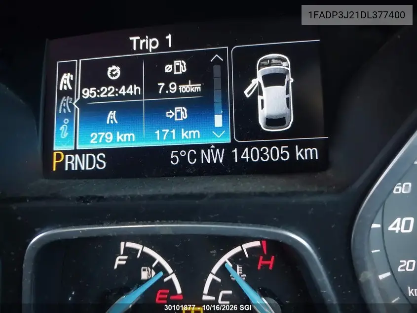 2013 FORD FOCUS VIN 1FADP3J21DL377400 — фото 16