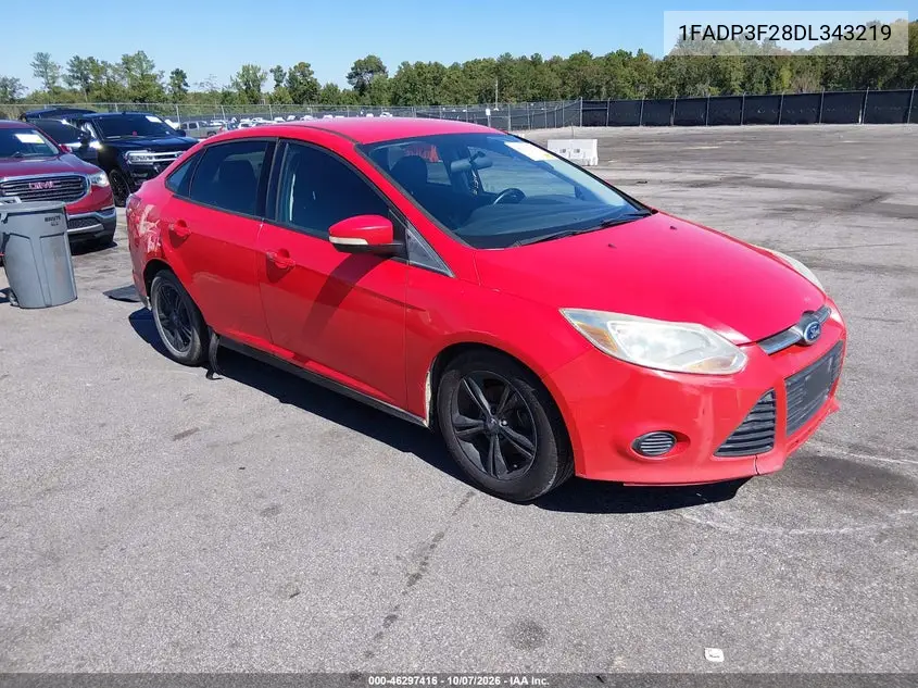 FORD FOCUS 2013, VIN 1FADP3F28DL343219