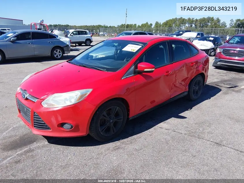 2013 FORD FOCUS VIN 1FADP3F28DL343219 — фото 2