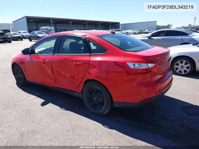 2013 FORD FOCUS VIN 1FADP3F28DL343219 — фото 3