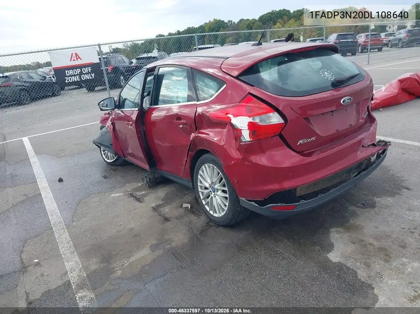 2013 FORD FOCUS VIN 1FADP3N20DL108640 — фото 3