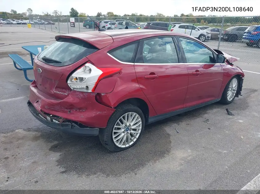 2013 FORD FOCUS VIN 1FADP3N20DL108640 — фото 4