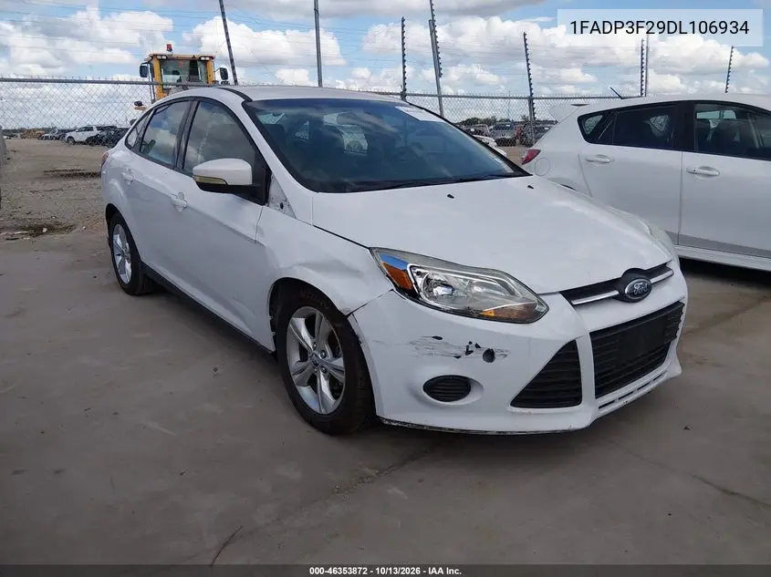 FORD FOCUS 2013, VIN 1FADP3F29DL106934