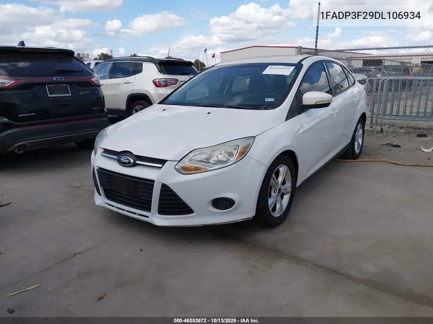 2013 FORD FOCUS VIN 1FADP3F29DL106934 — фото 2