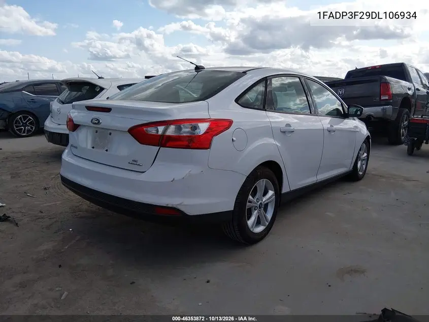 2013 FORD FOCUS VIN 1FADP3F29DL106934 — фото 4