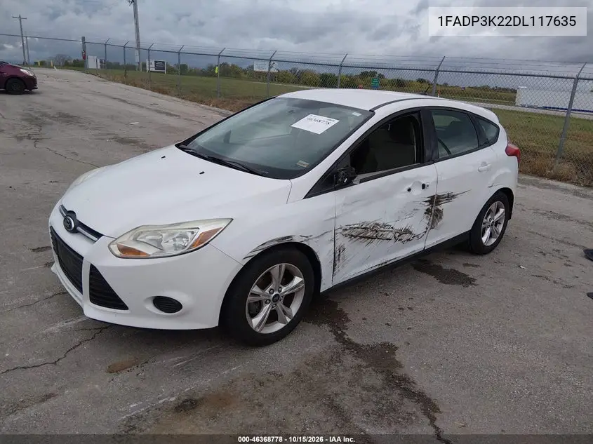 2013 FORD FOCUS VIN 1FADP3K22DL117635 — фото 2