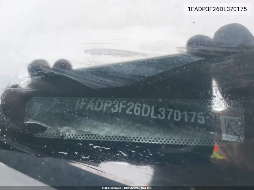 2013 FORD FOCUS VIN 1FADP3F26DL370175 — фото 11