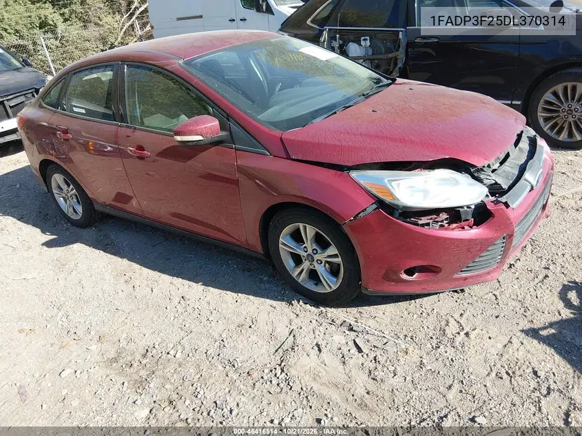 FORD FOCUS 2013, VIN 1FADP3F25DL370314
