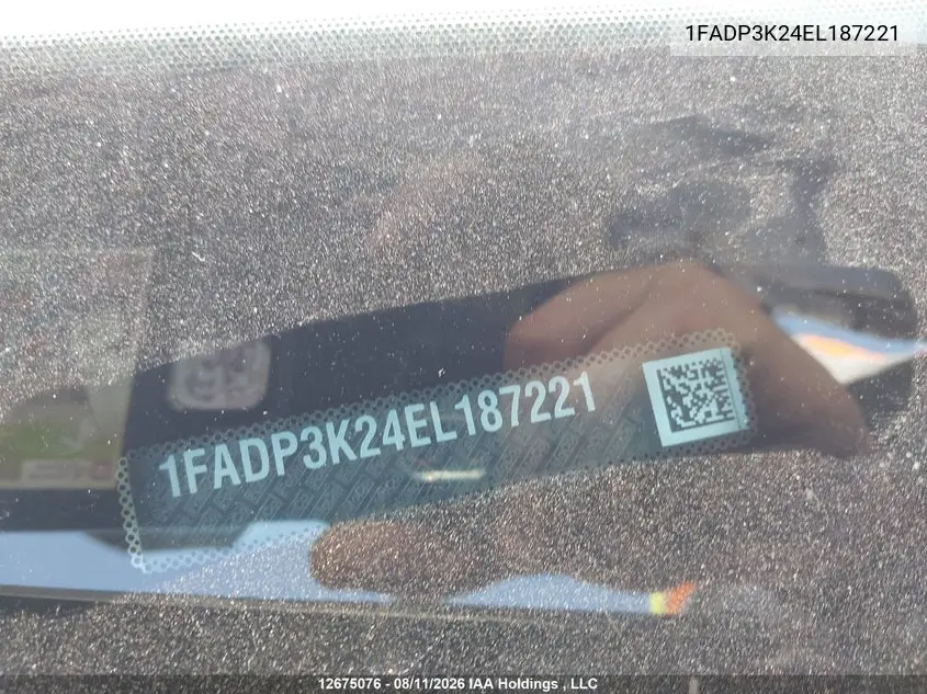 2014 FORD FOCUS VIN 1FADP3K24EL187221 — фото 9