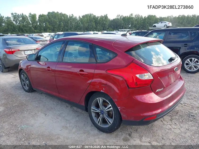 2014 FORD FOCUS VIN 1FADP3K28EL273860 — фото 3