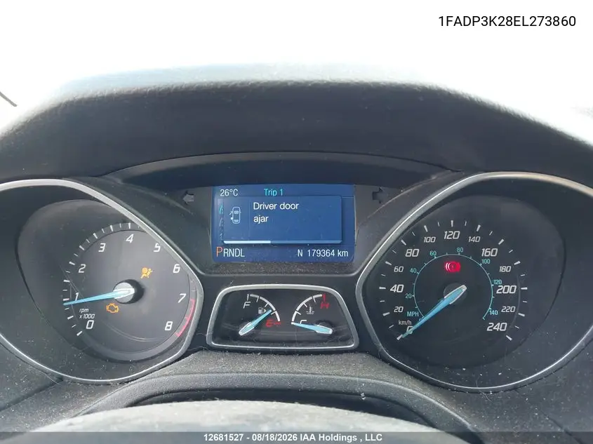 2014 FORD FOCUS VIN 1FADP3K28EL273860 — фото 7