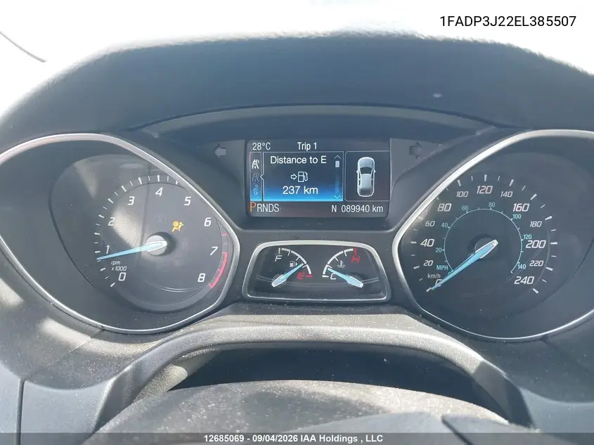 2014 FORD FOCUS VIN 1FADP3J22EL385507 — фото 7