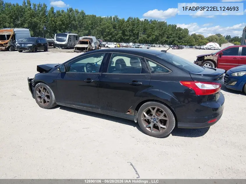 2014 FORD FOCUS VIN 1FADP3F22EL124693 — фото 3