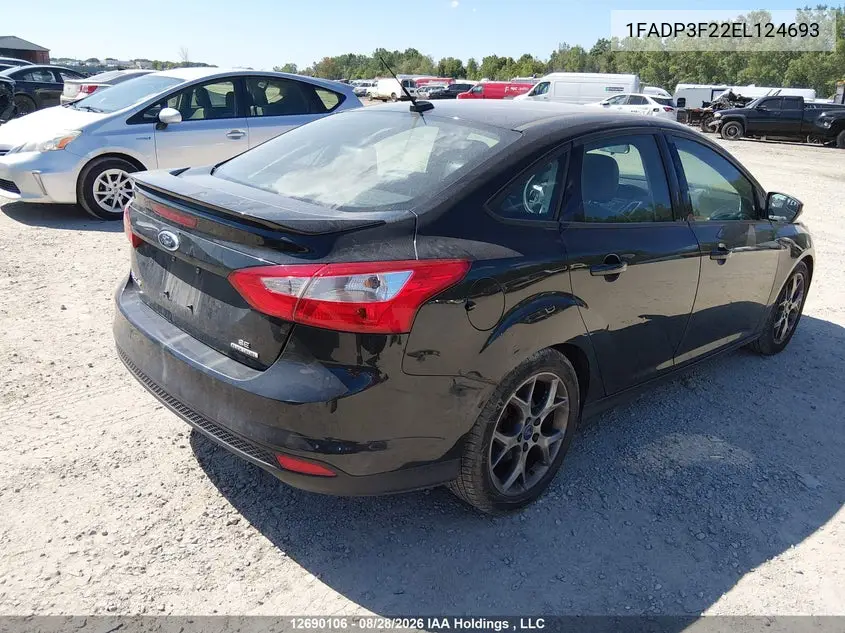 2014 FORD FOCUS VIN 1FADP3F22EL124693 — фото 4
