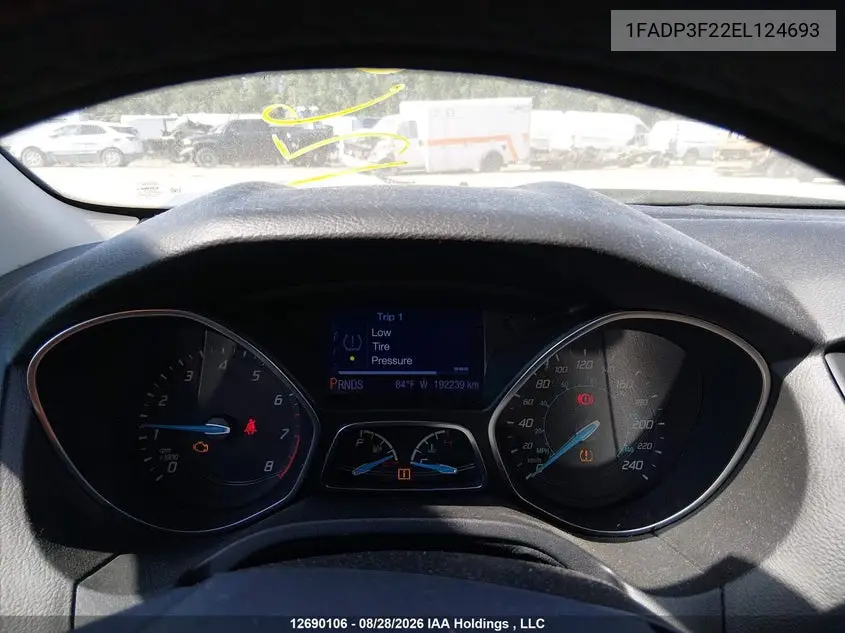 2014 FORD FOCUS VIN 1FADP3F22EL124693 — фото 7