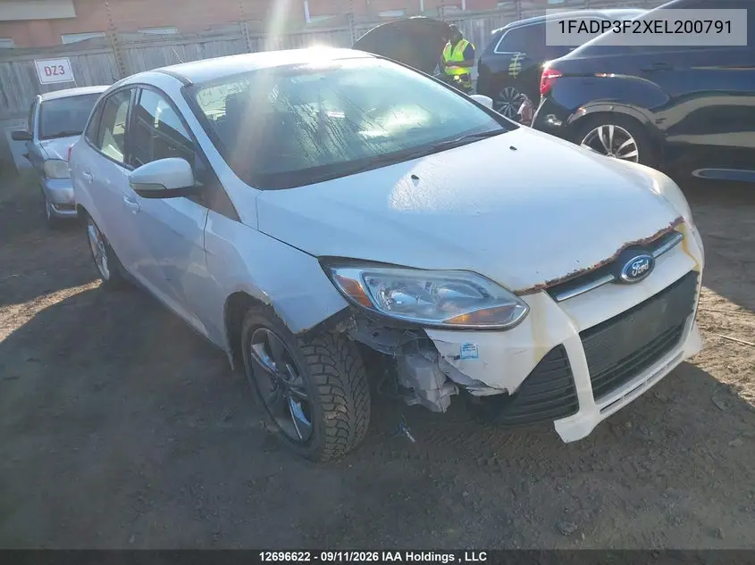 FORD FOCUS 2014, VIN 1FADP3F2XEL200791
