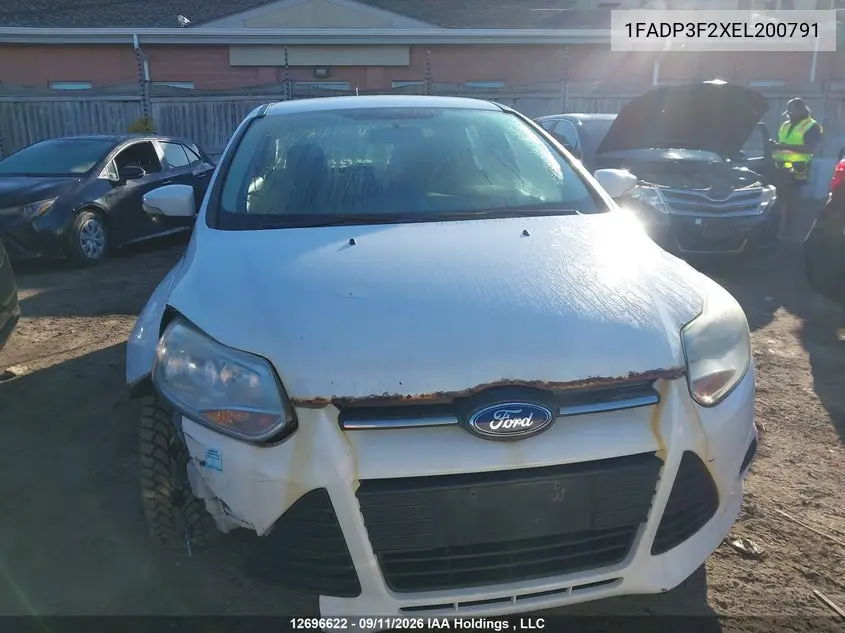 2014 FORD FOCUS VIN 1FADP3F2XEL200791 — фото 11